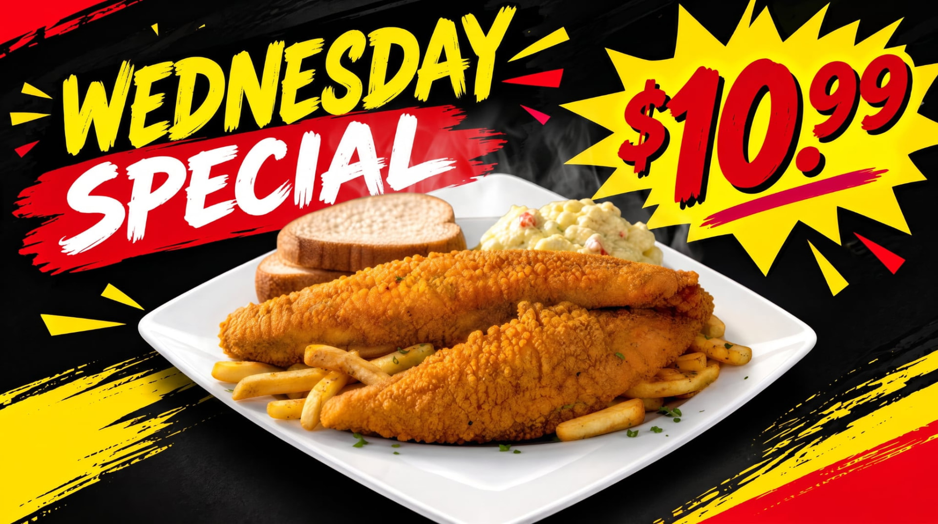 Wednesday special: 2 Piece Fish and Side