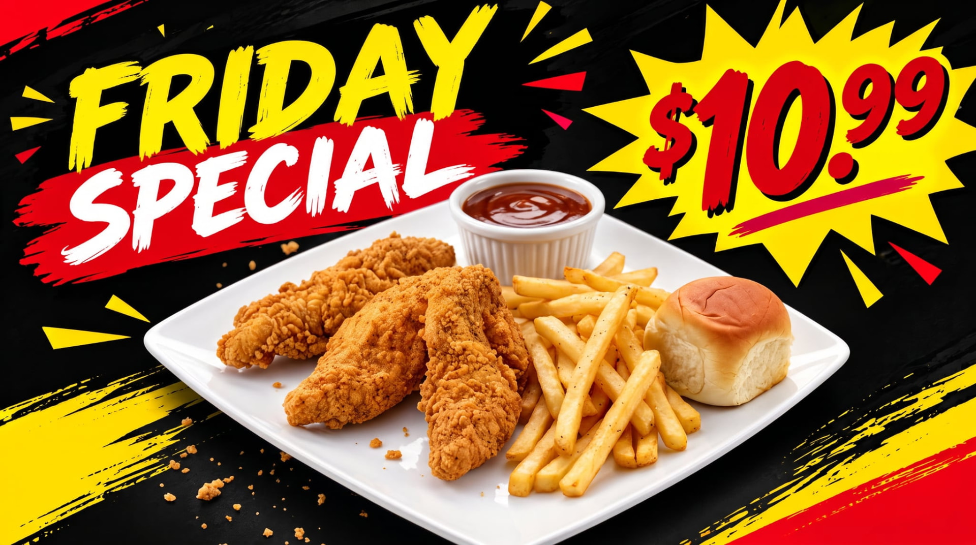 Friday special: 3 Piece Tenders and Fries